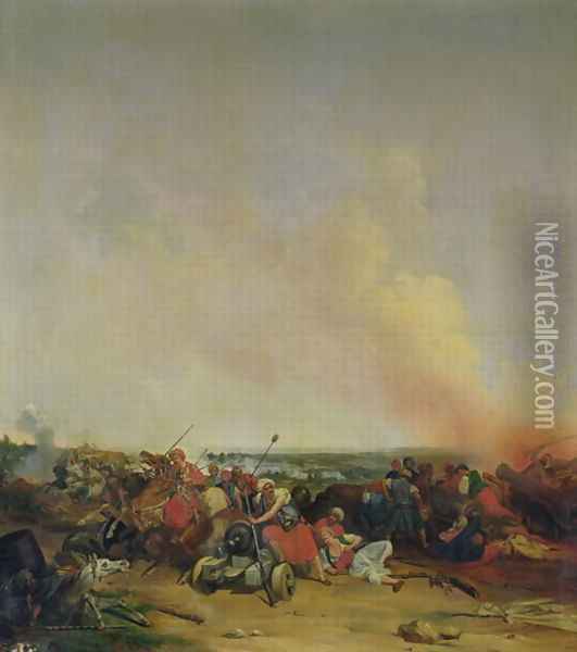 Battle of Sidi-Ferruch, 14th June 1830 Oil Painting - Jean-Baptiste-Prudent Carbillet