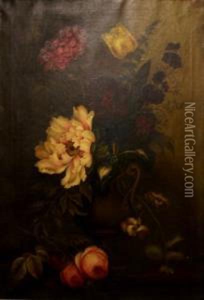 Still Life - Flowers Oil Painting - Edwin Steele