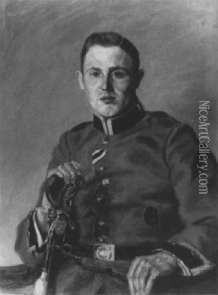 Halbportrait Eines Soldaten Oil Painting - Friedrich Wilhelm Mook