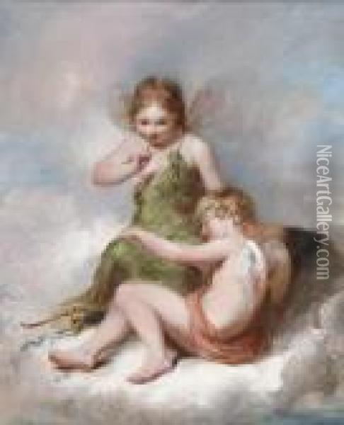 The Sleeping Cupid Oil Painting - William Edward Frost