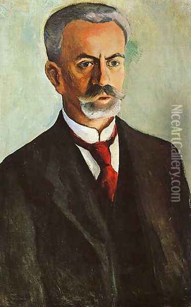 Portrait of Bernhard Koehler 1910 Oil Painting - August Macke