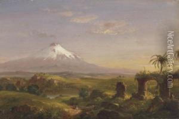 View Of Mount Etna Oil Painting - Thomas Cole