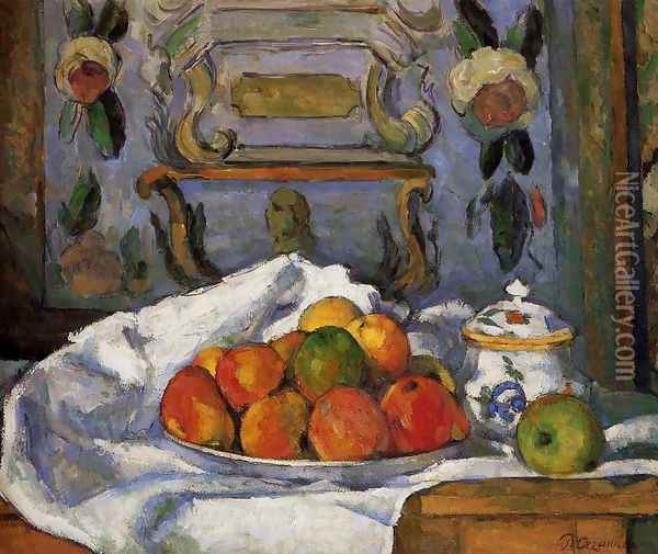 Dish Of Apples Oil Painting - Paul Cezanne