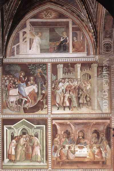 Scenes from the New Testament Oil Painting - Barna Da Siena