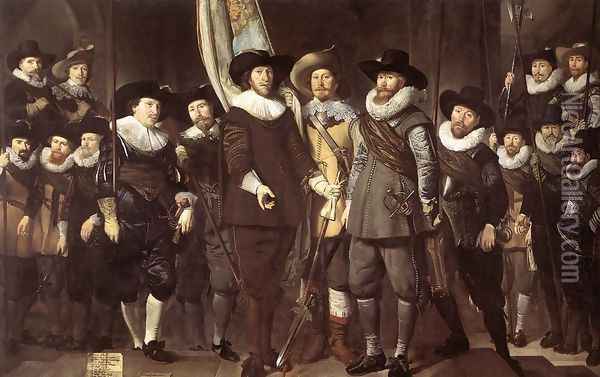 The Militia Company of Captain Allaert Cloeck 1632 Oil Painting - Thomas De Keyser