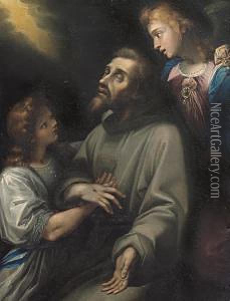 Estasi Di San Francesco Oil Painting - Giuseppe Cesari
