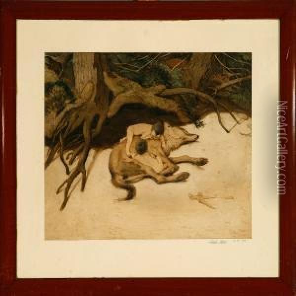 Romulus And Remus Oil Painting - Louis Moe