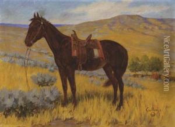 Standing Horse Oil Painting - Elling William Gollings