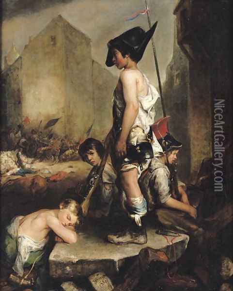 The Little Patriots Oil Painting - Philippe Auguste Jeanron