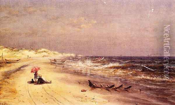 An Afternoon at the Beach Oil Painting - Edward Lamson Henry