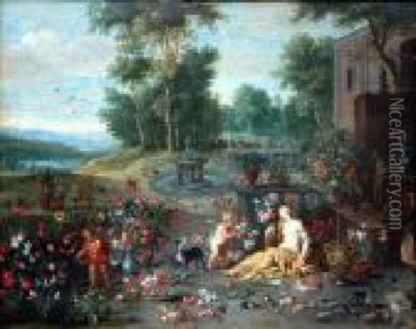 [allegorie De L'odorat] Oil Painting - Jan The Elder Brueghel