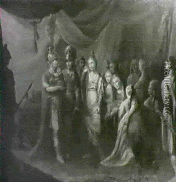 The Family Of Darius Before Alexander Oil Painting - Anton Christoffer Rude