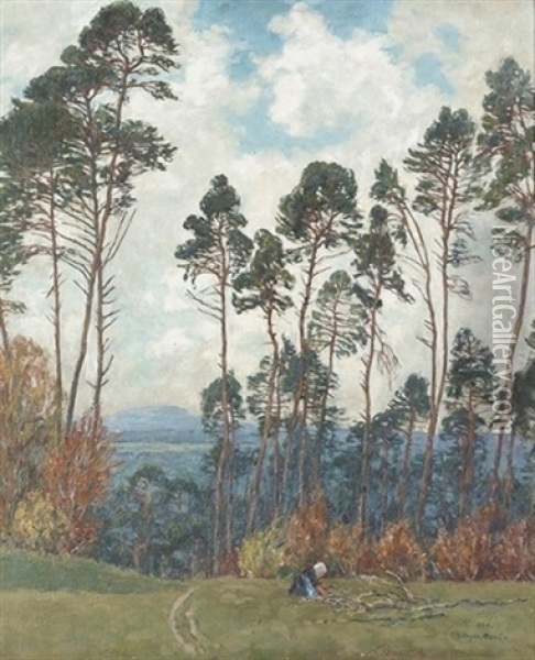 Fohrenwald Oil Painting - Carl Theodor Meyer-Basel