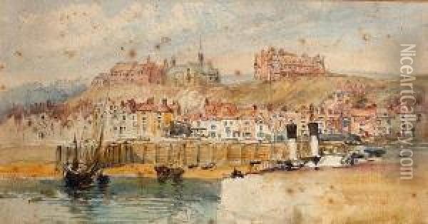 Whitby Oil Painting - Mary Weatherill