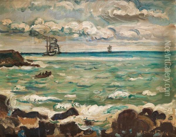 Paysage De Mer Oil Painting - Emile-Othon Friesz