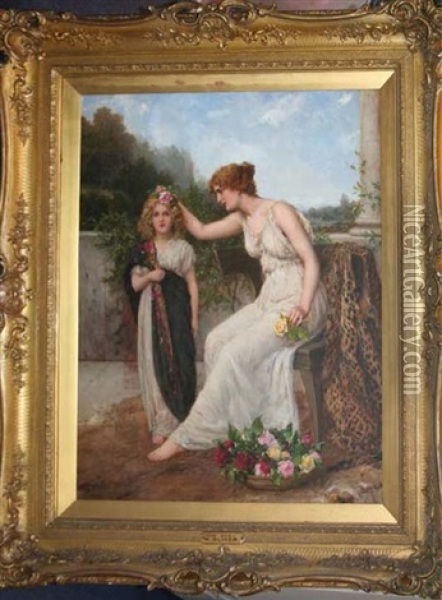 A Posy Oil Painting - William Oliver the Younger