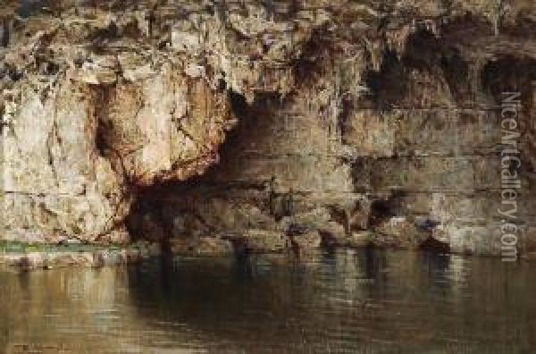 Le Grotte Di Polignano Oil Painting - Raffaele Armenise