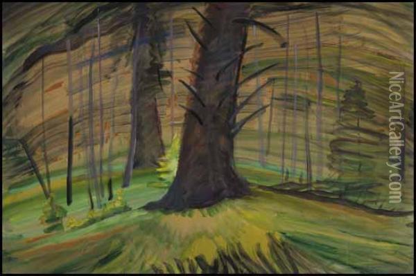 The Forest Swirl Oil Painting - Emily M. Carr