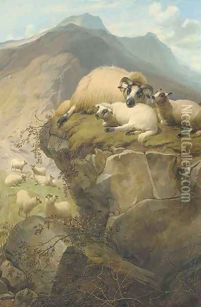 From a sketch in Skye Oil Painting - Thomas Sidney Cooper