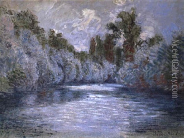 Vue De L'yerres Oil Painting - Claude Monet