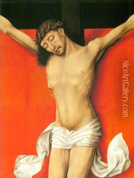Crucifixion Diptych (detail of the right panel) Oil Painting - Rogier van der Weyden