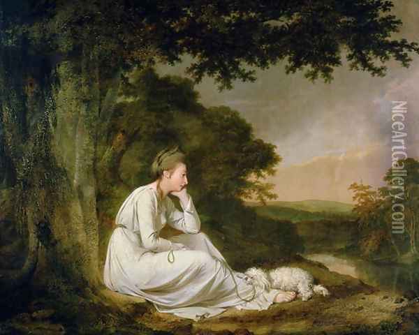 Maria, 'A Sentimental Journey' by Laurence Sterne (1713-68) 1777 Oil Painting - Josepf Wright Of Derby