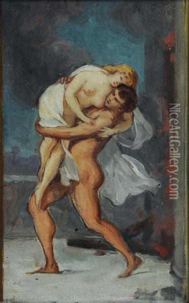 Scena Mitologica Oil Painting - A. Gainotti