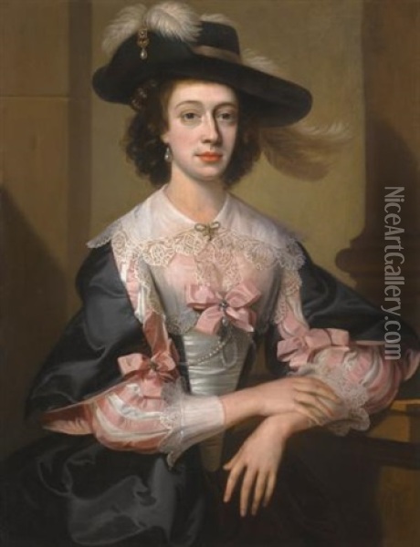 Portrait Of Susan, Mrs Henry Hoare Of Stourhead (d.1743) Oil Painting - William Hoare