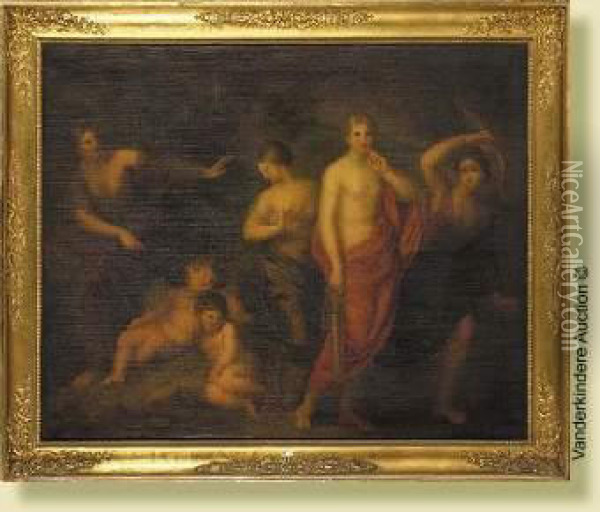 Scene Mythologique Oil Painting - Jean Baptiste De Landtsheer