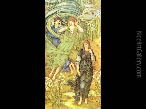 Sponsa de Libano (The Bride of Lebanon) 1891 Oil Painting - Sir Edward Coley Burne-Jones