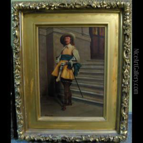 Cavalier In Dress Regalia Oil Painting - J. Pereboom