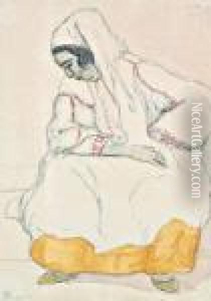 Femme Assise Oil Painting - Andre Sureda