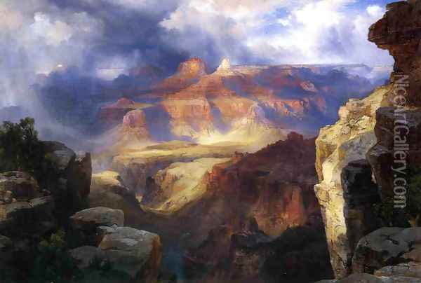 A Miracle Of Nature Oil Painting - Thomas Moran