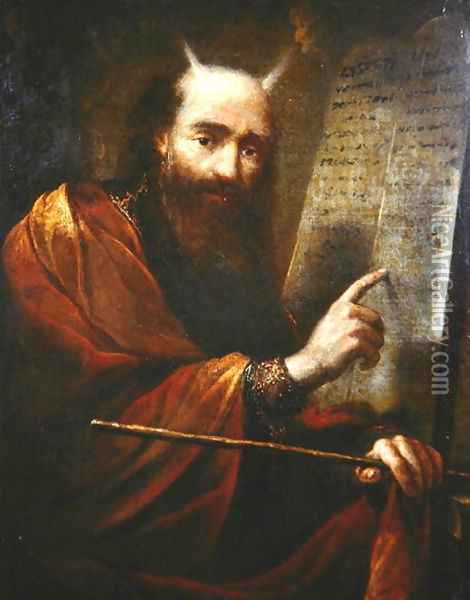 Moses and the Tablets of the Law Oil Painting - Claude Vignon