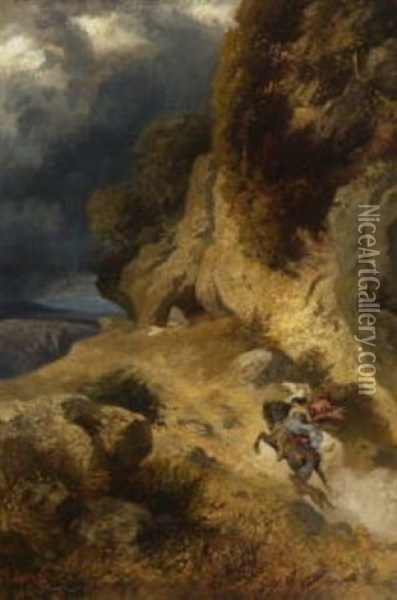 Dido Und Aeneas Auf Der Jagd Oil Painting - Edmund Kanoldt