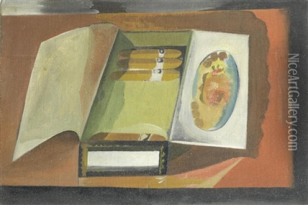 Cigar Box Oil Painting - Humphrey Jennings