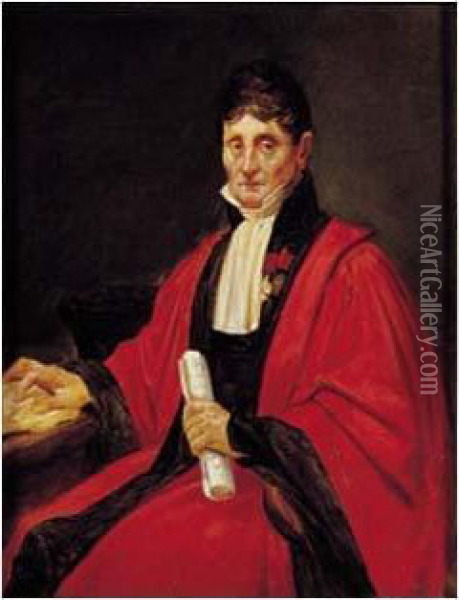 Portrait D'un Magistrat Oil Painting - Abel De Pujol