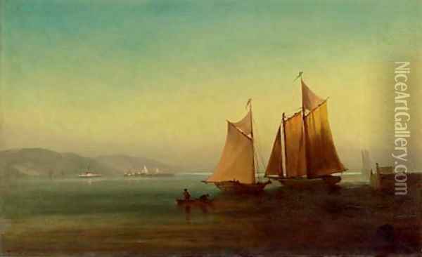 On the Tappan Zee, New York Oil Painting - John Williamson