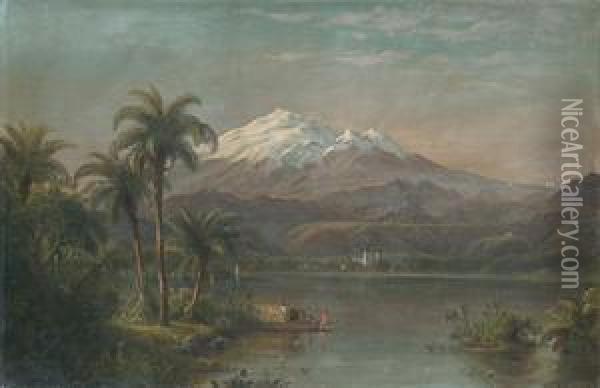 Tamaca Palms Oil Painting - Frederic Edwin Church