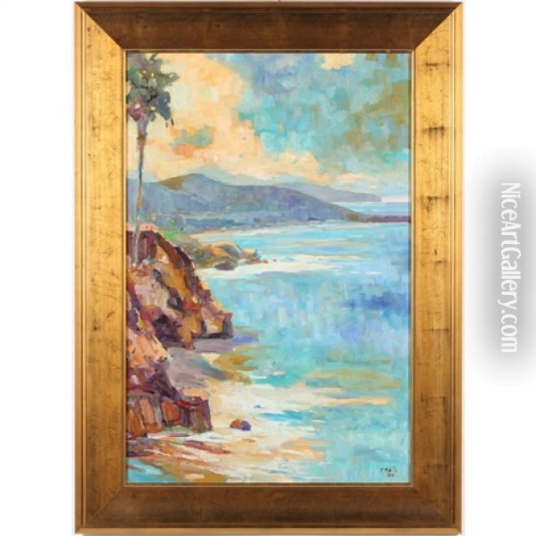 South View Laguna Coast Oil Painting - John Eagles