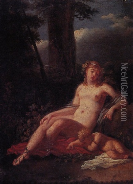 Venus And Adonis Oil Painting - Jean-Baptiste Mallet