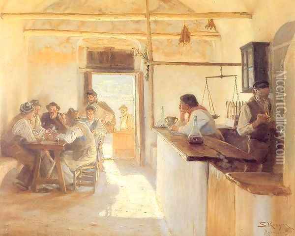 Taberna en Ravello Oil Painting - Peder Severin Kroyer