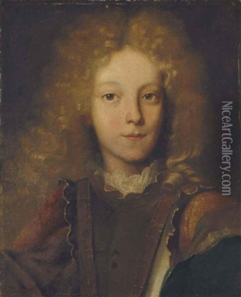 Portrait De (jean-francois De Paule De Crequy De Bonne, Duc De Lesdiguiere, Enfant ?) Oil Painting - Hyacinthe Rigaud