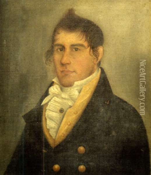 Portrait Of Sea Captain Bartlett Mayhew Oil Painting - Frederick Mayhew