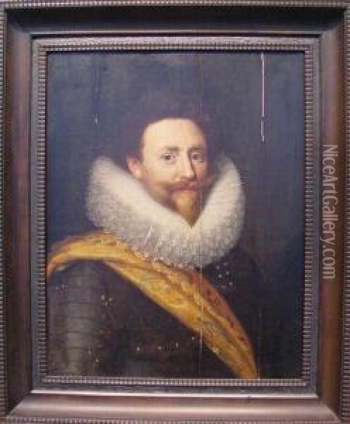 Portrait Of A Gentleman Oil Painting - Michiel Van Miereveldt