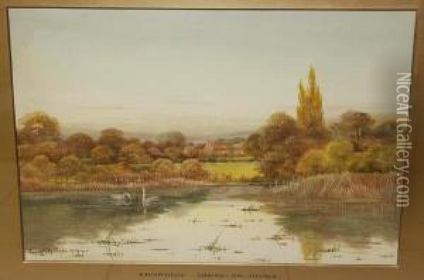 Backwaters, Goring-on-thames Oil Painting - George Oyston