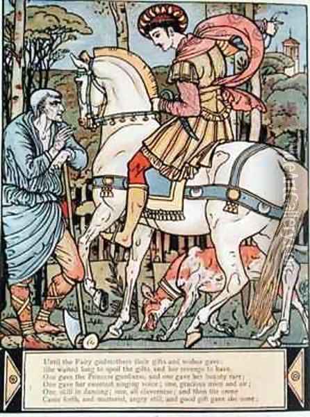 The Prince consulting a peasant Oil Painting - Walter Crane