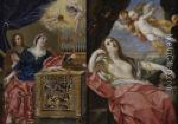 Santa Cecilia / Magdalena Penitente Oil Painting - Guido Reni