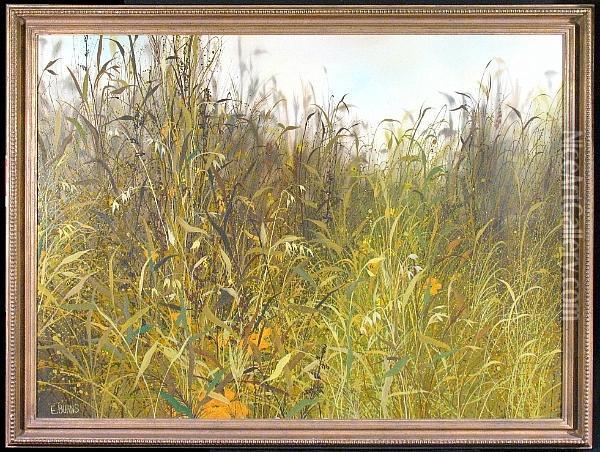 September Grasses Oil Painting - Emily Burns