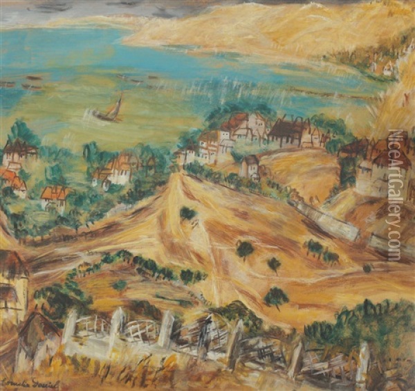 Landscape From Balcic Oil Painting - Cornelia Daniel Babic